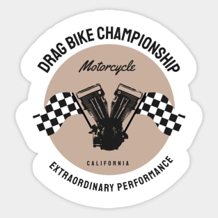 Drake Bike Championship Vintage | Classic Motorcycle Race Sticker